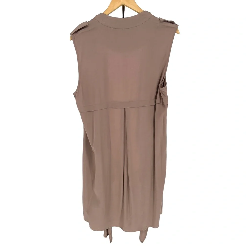 DR2 Daniel Rainn Mauve Open Jacket Duster Vest size Large Pockets Drapey